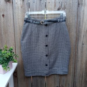 NWT H&M Houndstooth Pencil Skirt Size 10